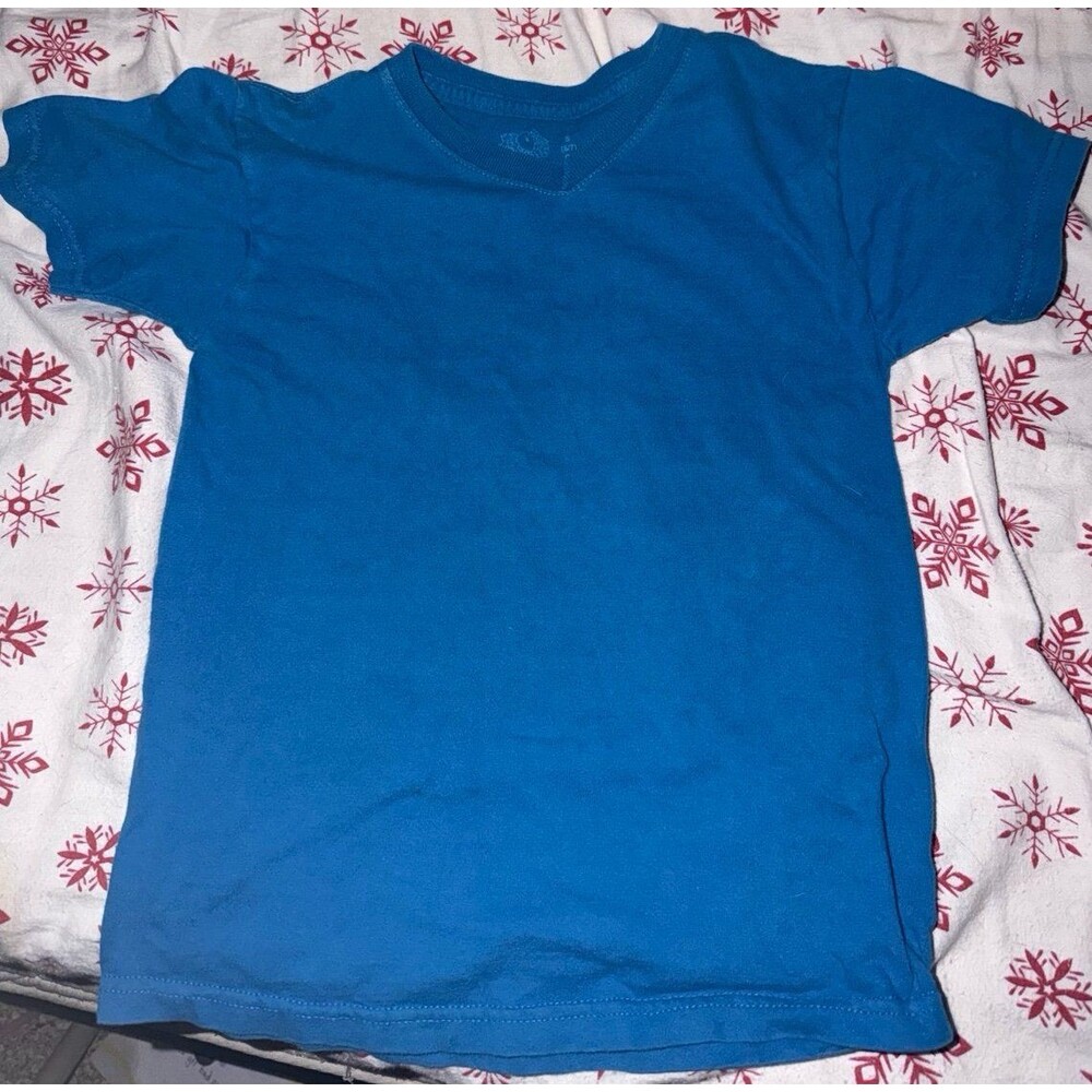 fruit of the loom blue basic top S 6/7 child